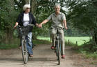 Rentner auf Fahrrad